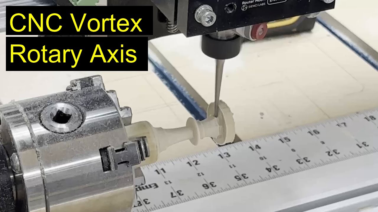 Vortex Rotary axis for LongMill Mk2 CNC. #cnc #longmill