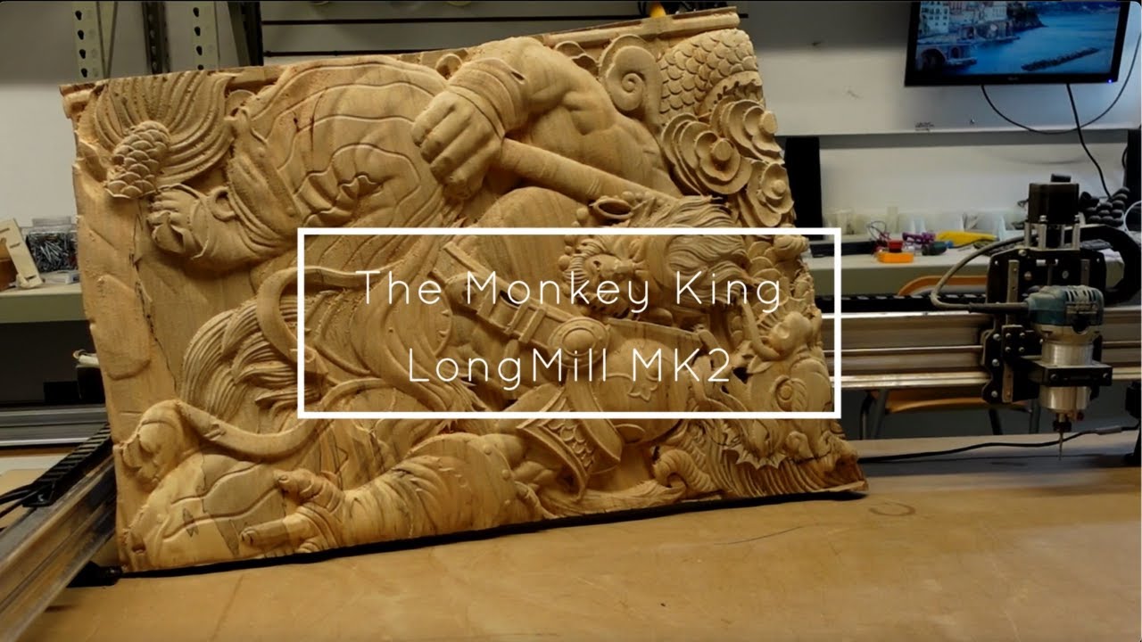 The Monkey King Relief Carving Using a Tapered Ball End Mill