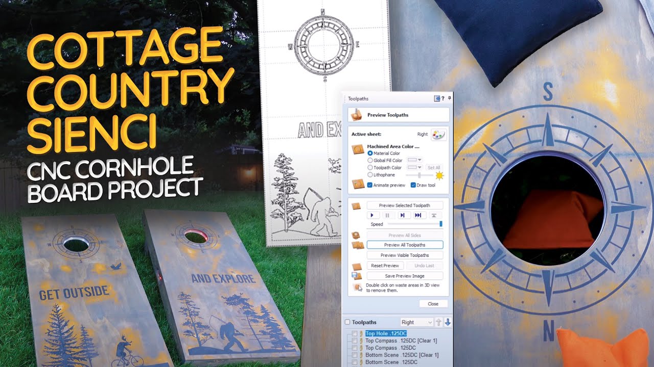 Cottage Country Sienci: Elevate Your Custom Cornhole Board With the LongMill MK2 CNC